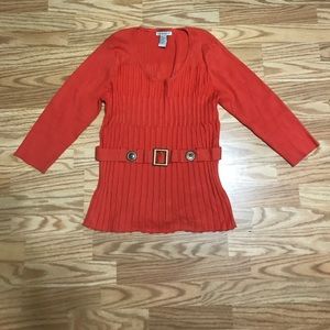 Orange sweater, great for this fall season!