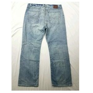 BKE Tyler Buckle Mens Light Straight Jeans 36x33
