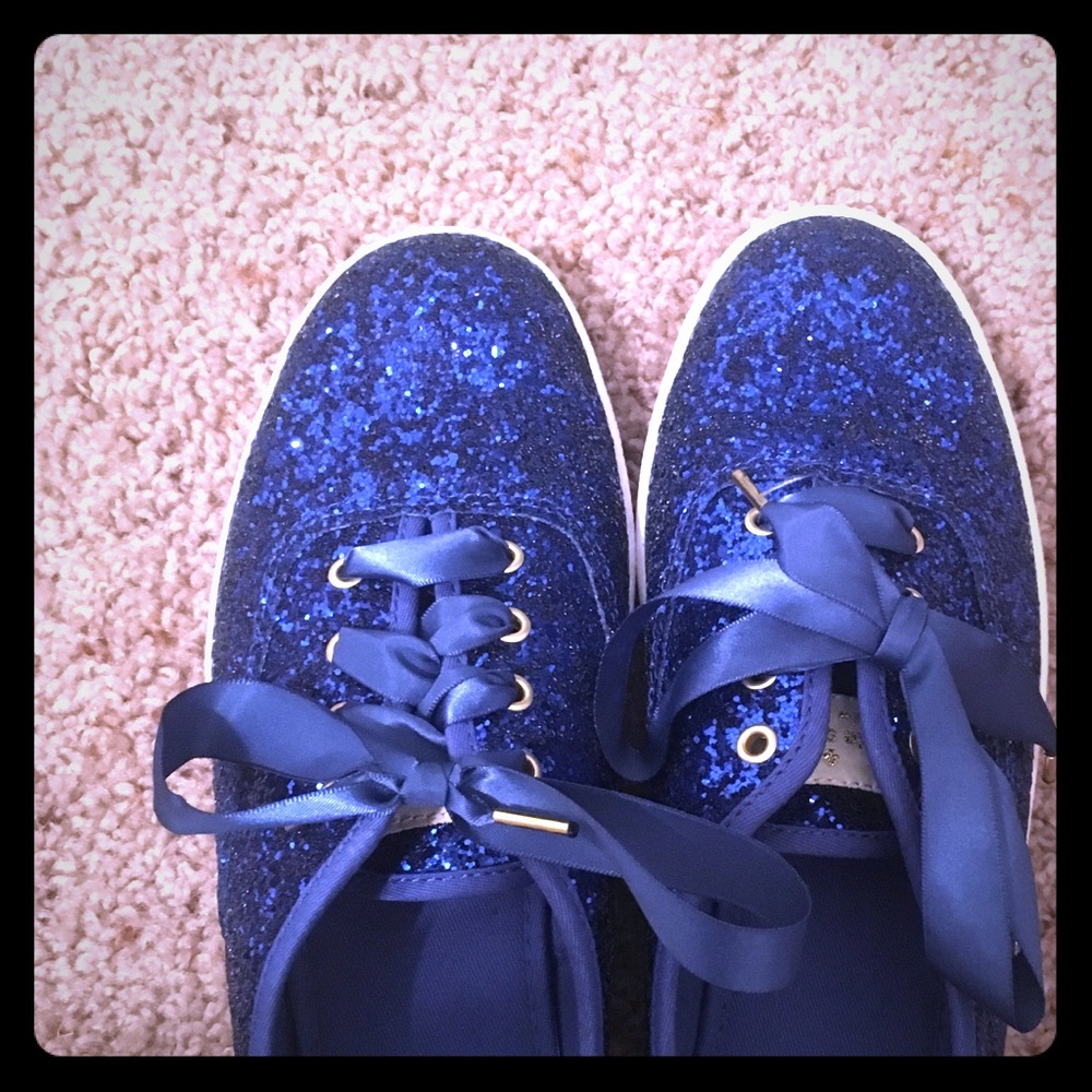 Keds for Kate Spade Royal Blue Glitter Sneakers