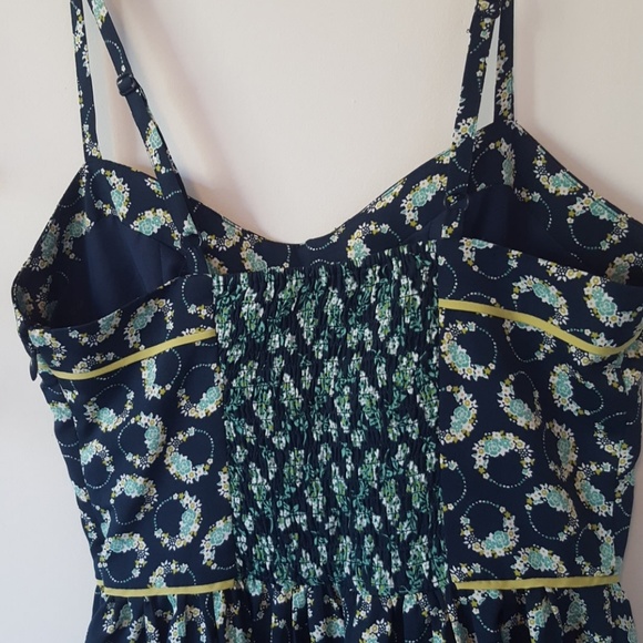 LC blue and green floral dress - Picture 3 of 4