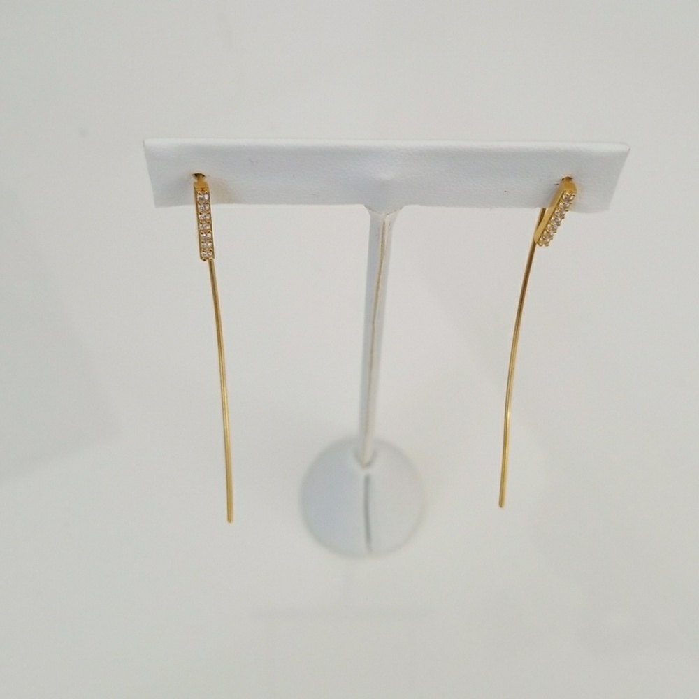 Swarovski thread through earrings