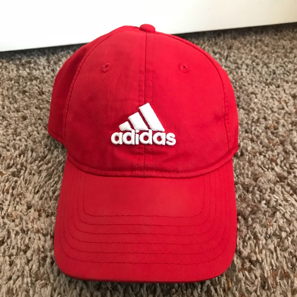 Red Adidas sport hat