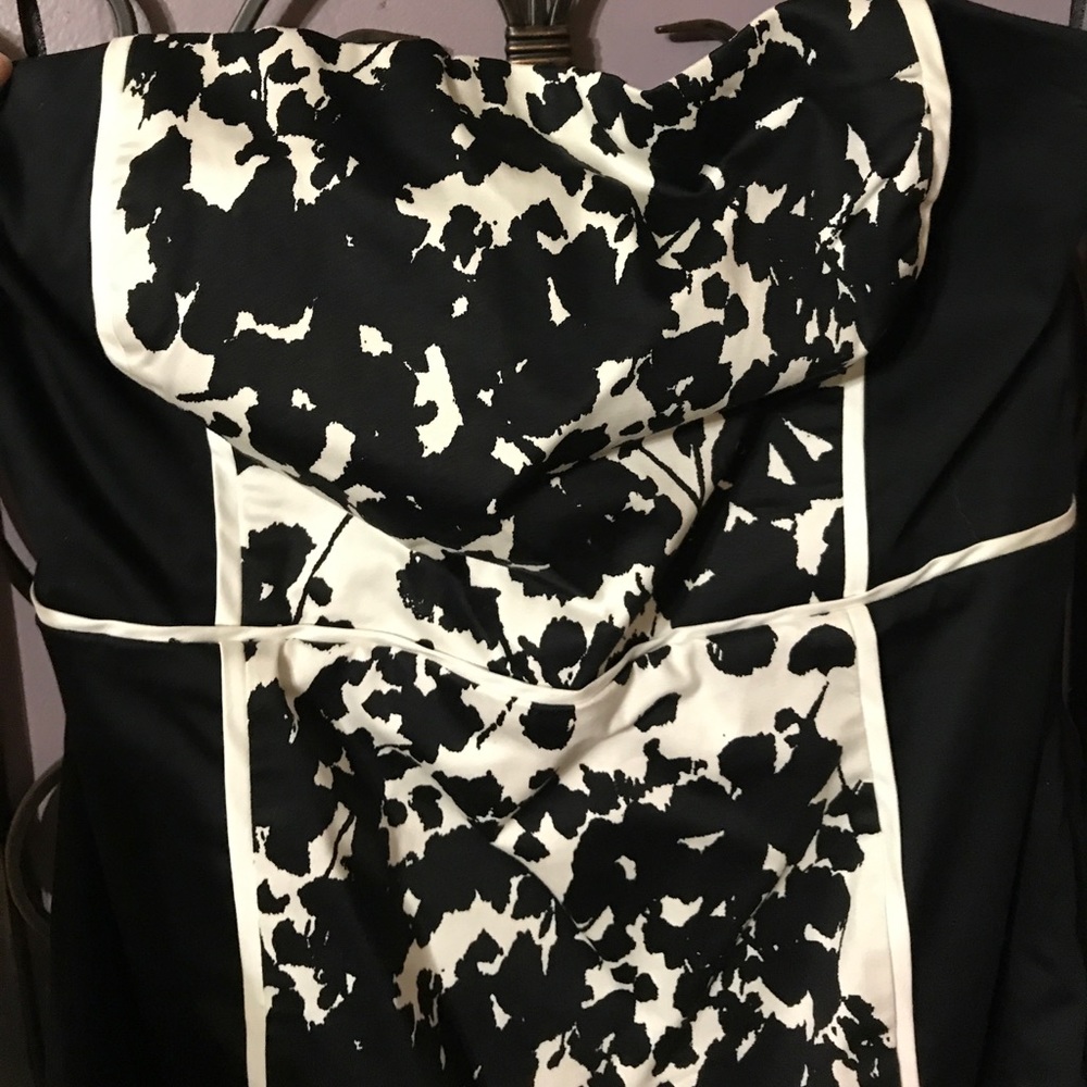 New York & CO NWOT black/white strapless, dress - Picture 2 of 7