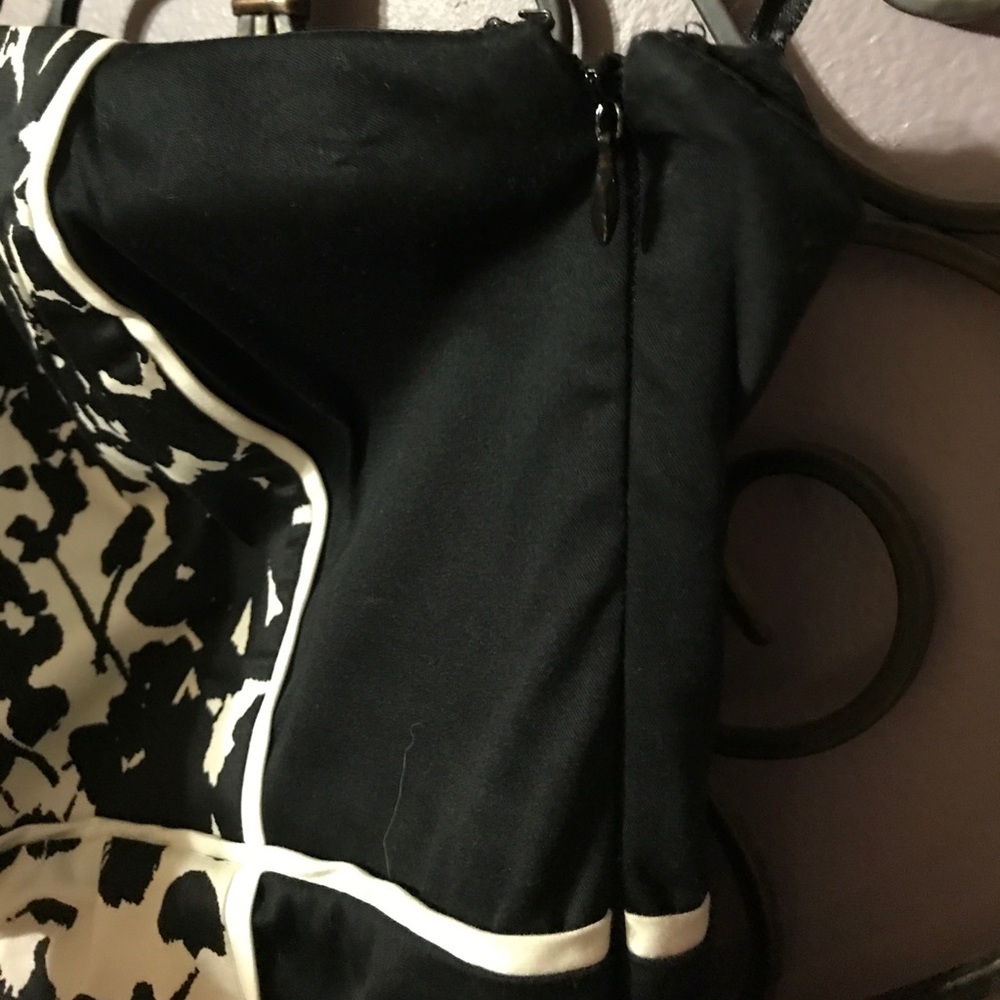 New York & CO NWOT black/white strapless, dress - Picture 3 of 7