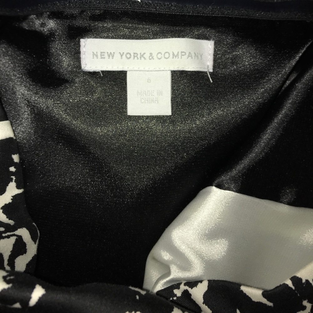 New York & CO NWOT black/white strapless, dress - Picture 4 of 7