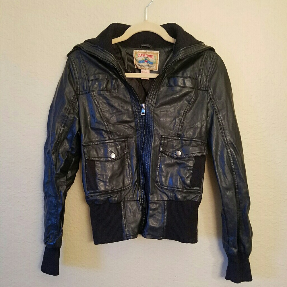 Faux leather jacket