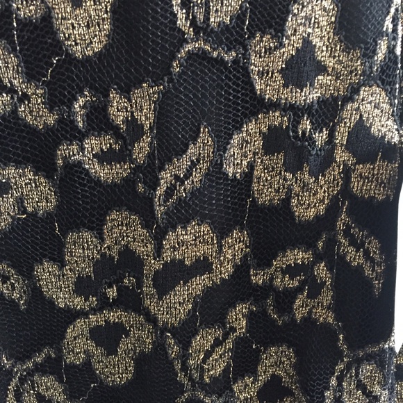 Metallic Lace Strappy Midi Dress - Picture 6 of 8