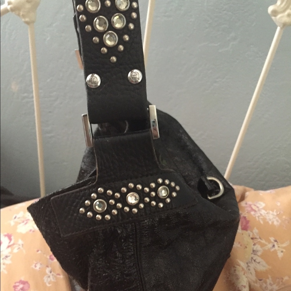 Tylie Malibu Crystal/Studs Bucket Handbag
