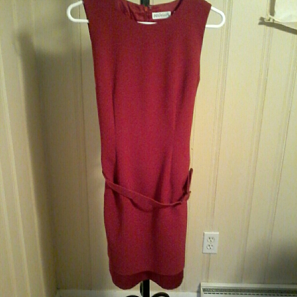 ANN TAYLOR Petites Red Sleeveless Dress  Petite 8