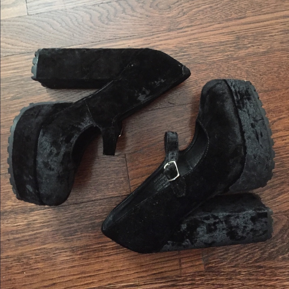 Crushed Velvet Jeffrey Campbell heels