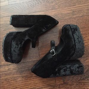 Crushed Velvet Jeffrey Campbell heels