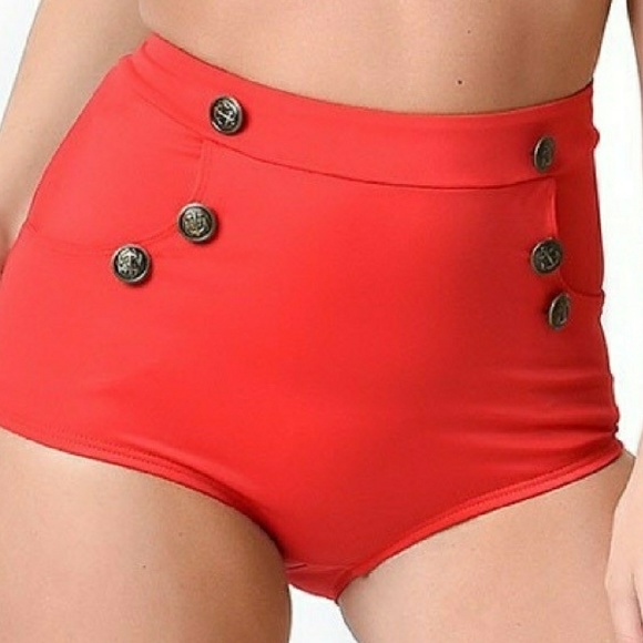 High Waist Pin Up Bikini Bottom only - Picture 4 of 5