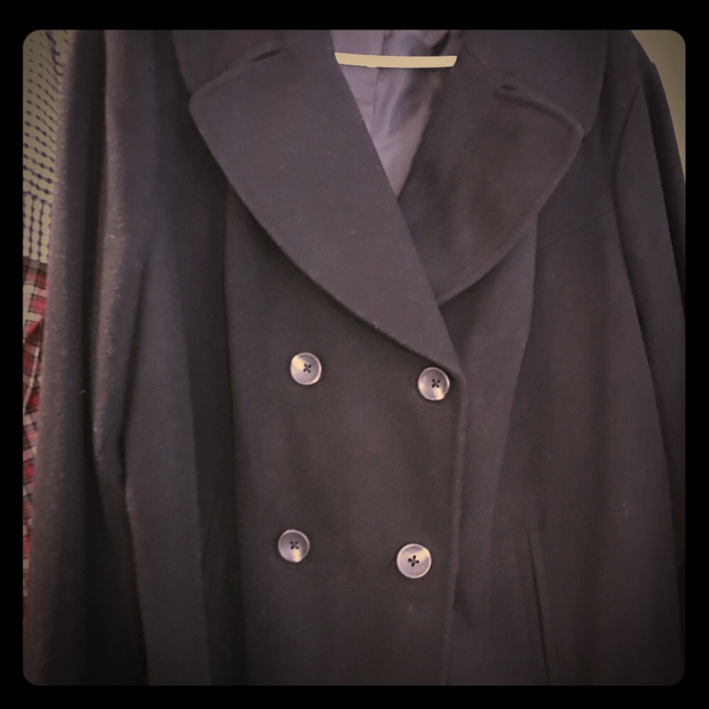 AVA Viv wool pea coat 3x- black like new