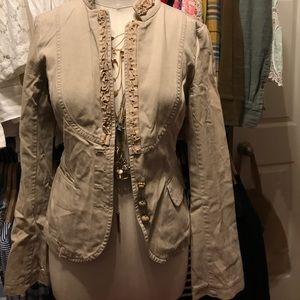 J.Crew Ruffled Chino Jacket
