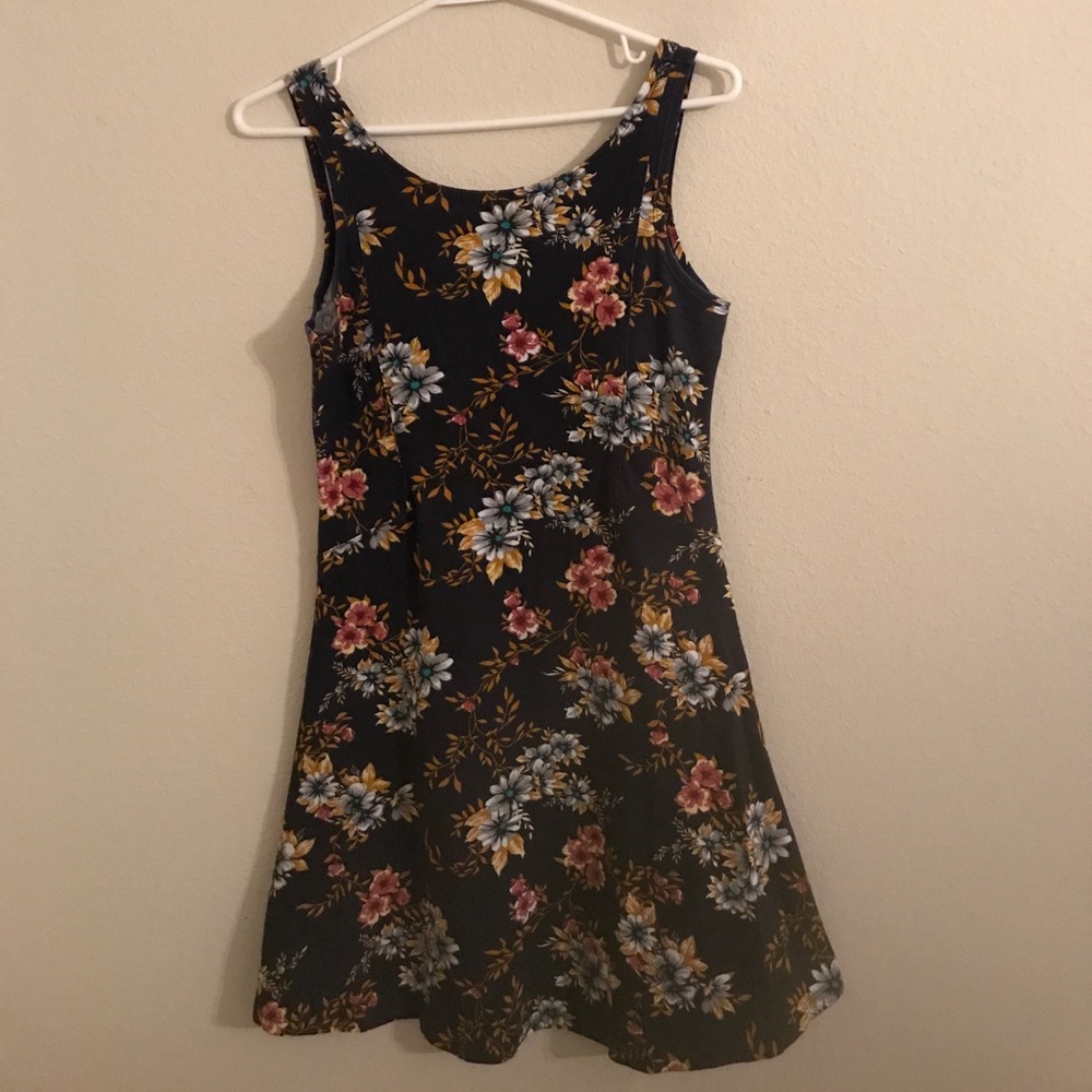 Element Eden Short Floral Dress Scoop Back Size M