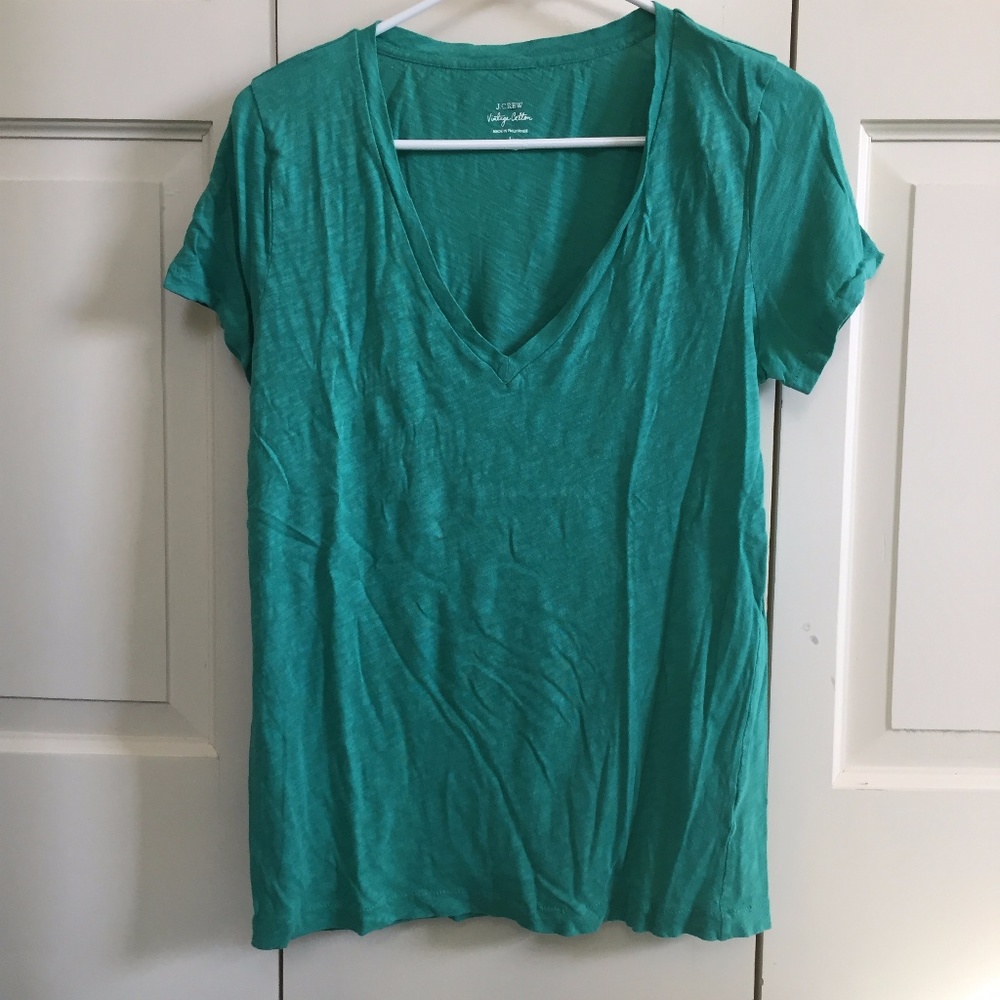 J Crew Green Cotton Shirt