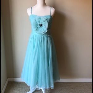 Beautiful blue midi prom or homecoming dress, EUC!