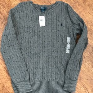 Polo Ralph Lauren Boys Grey Cable Knot Sweater