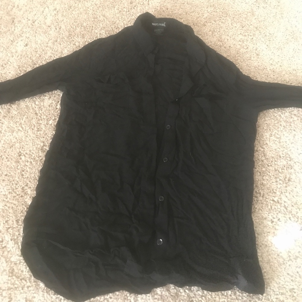 Black button up blouse