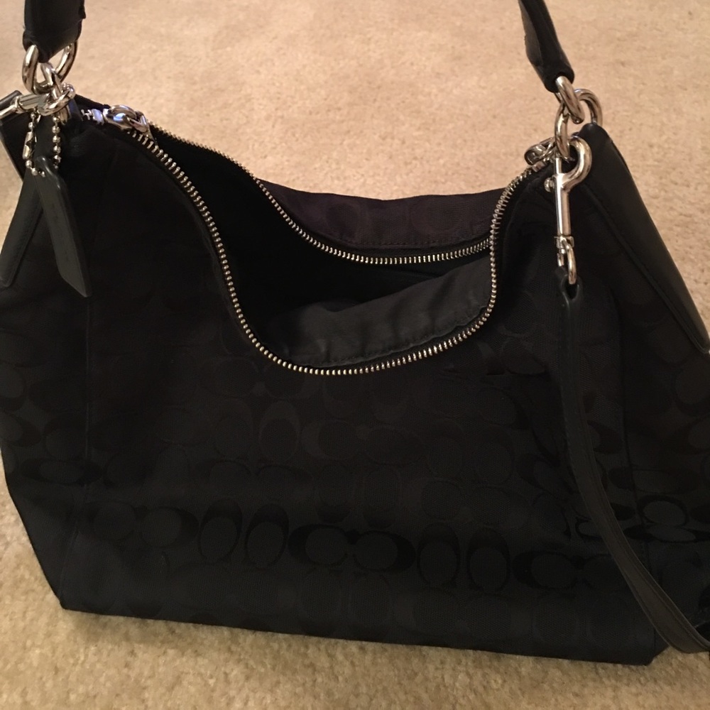 Celeste hobo bag coach signature black