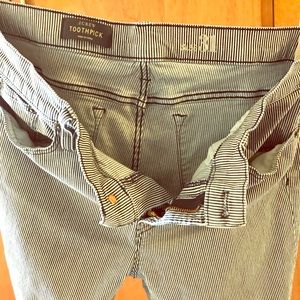 JCrew Toothpick striped jeans