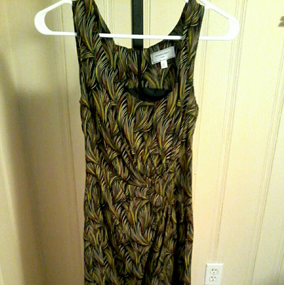 MOULINETTE SOEURS 100% Silk Dress Black/Olive 2