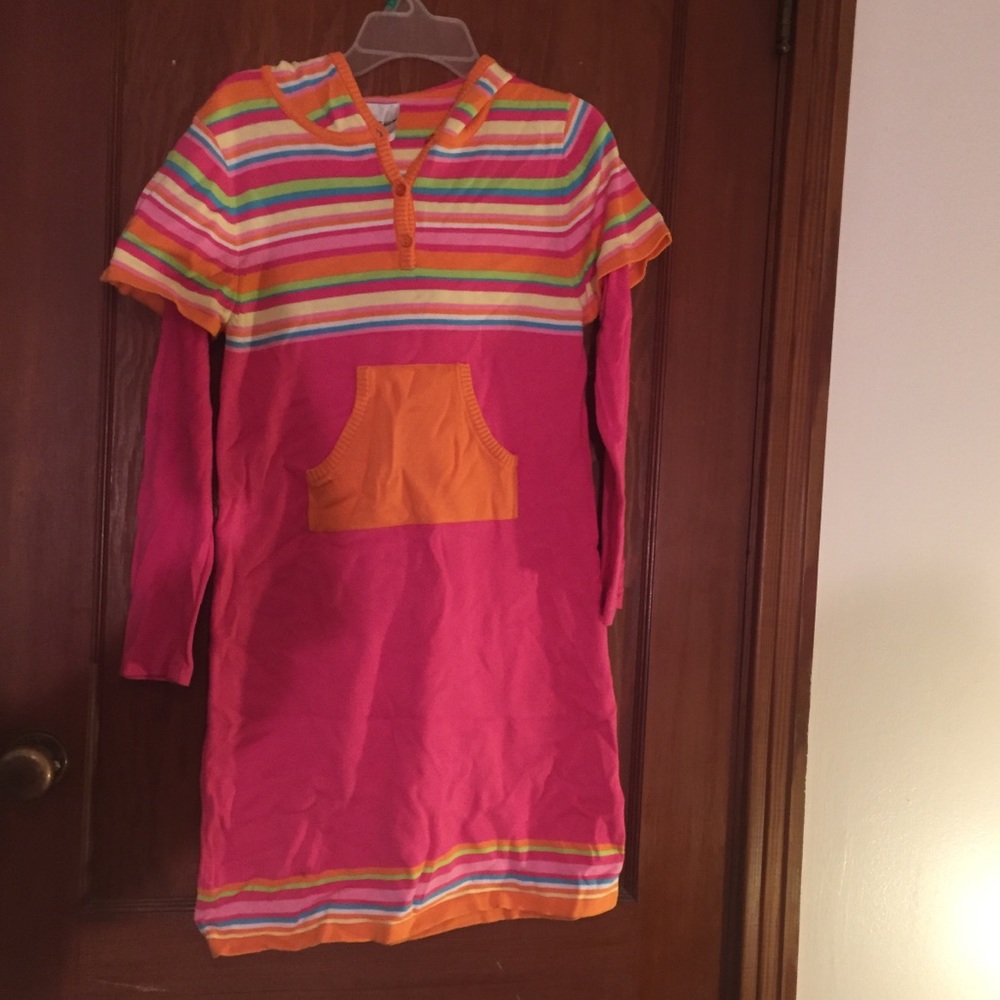 Multi-colored Hooded Dress