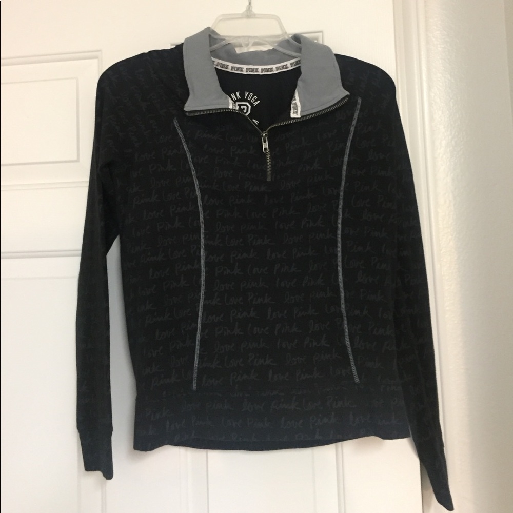 Pink yoga quarter zip