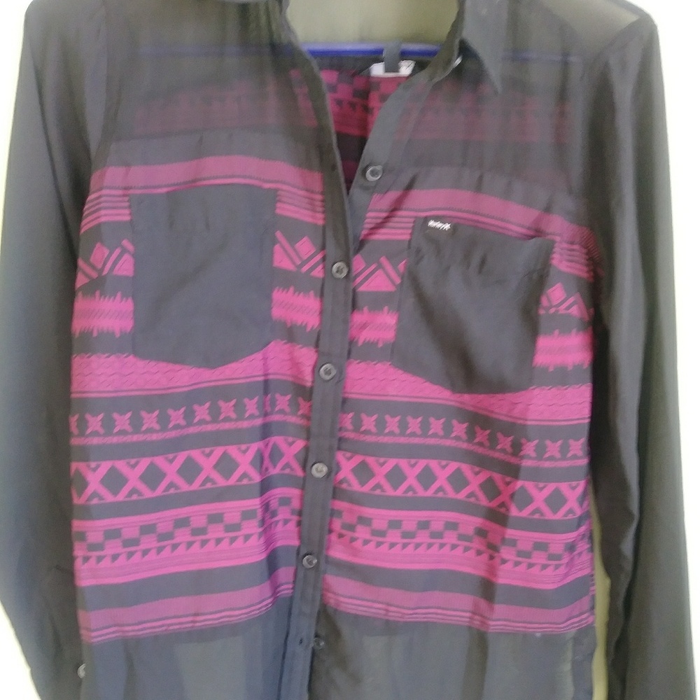 Hurley Long Sleeve Sheer Shirt