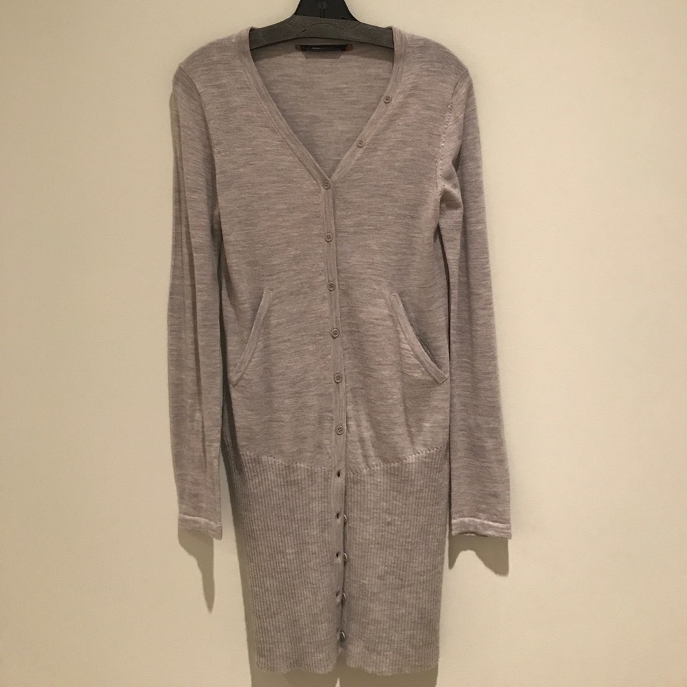 BCBG wool duster sweater