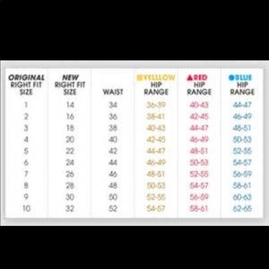 la blues jeans size chart