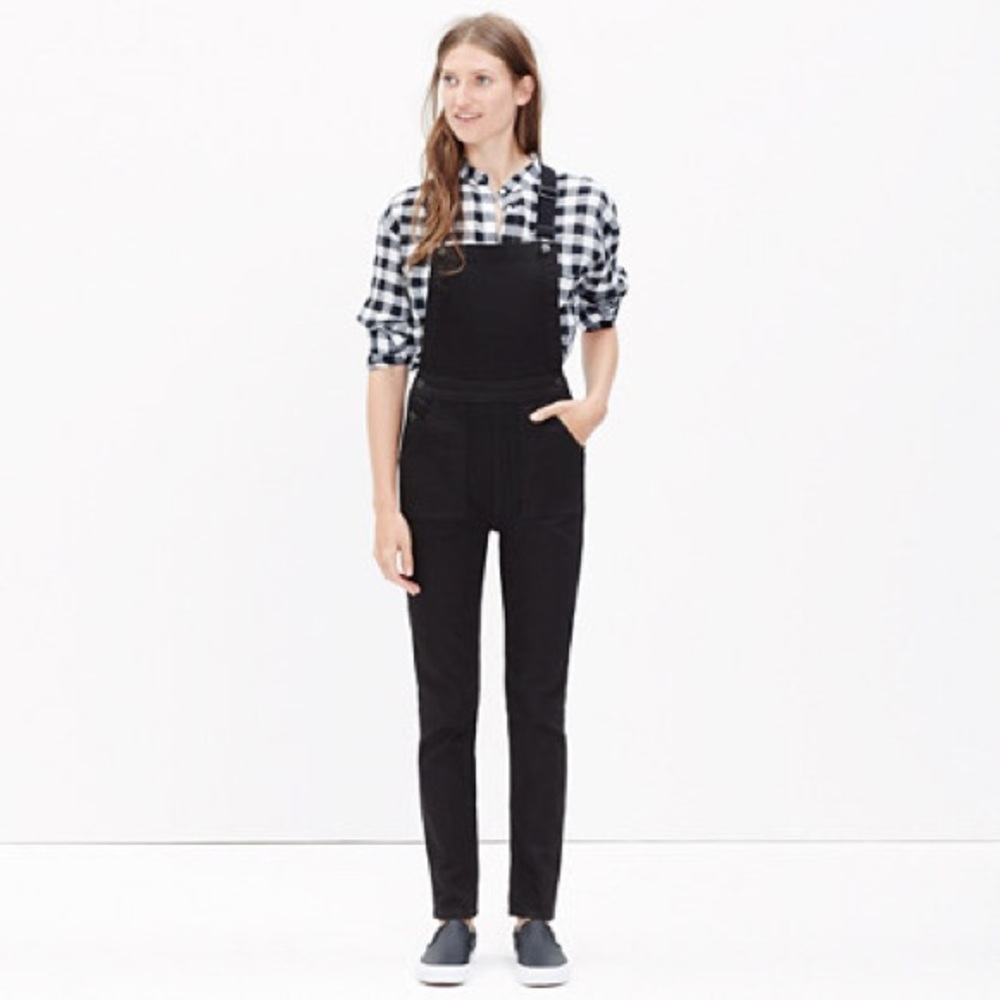 Madewell black overalls