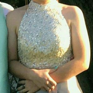 Two piece prom dress