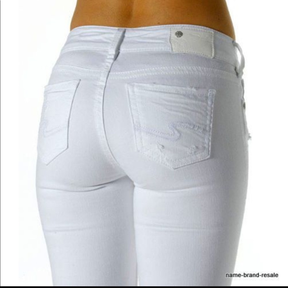 Silver suki white cropped pants