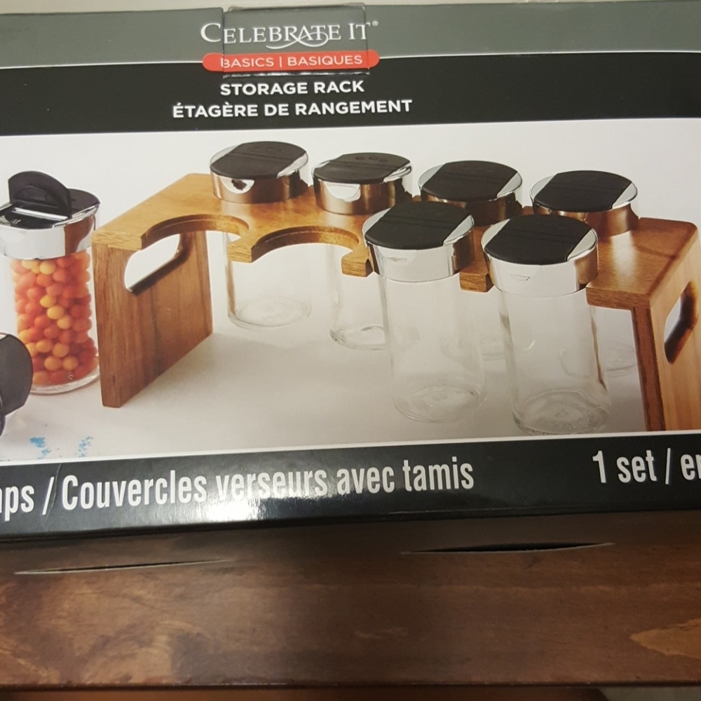 Celebrate It * Glass Jars Storage Rack *New