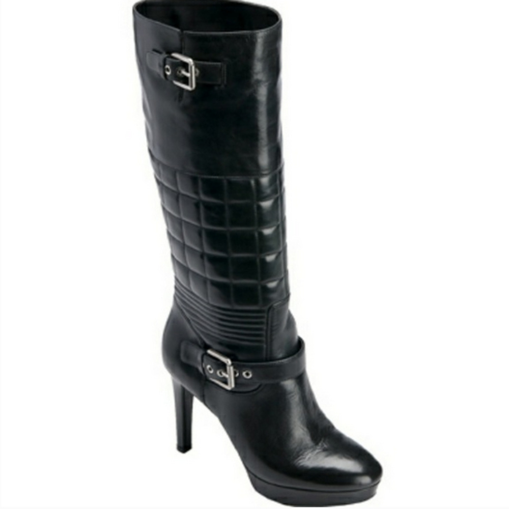 Rockport Women's Black Janae Quilted Tall Boot