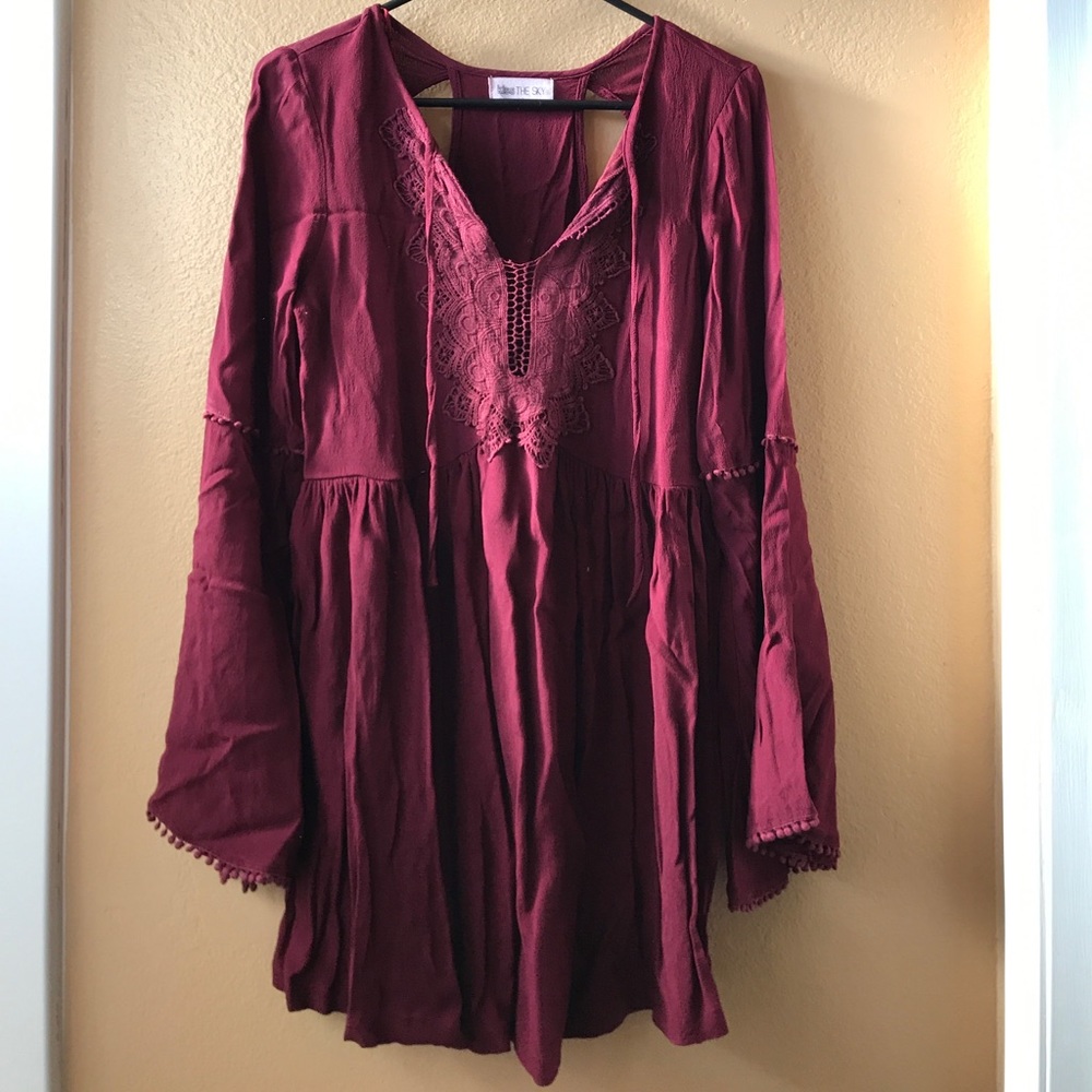 Bell-sleeve A-line Dress