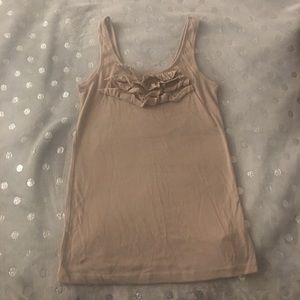 Beige frill Forever 21 tank size small