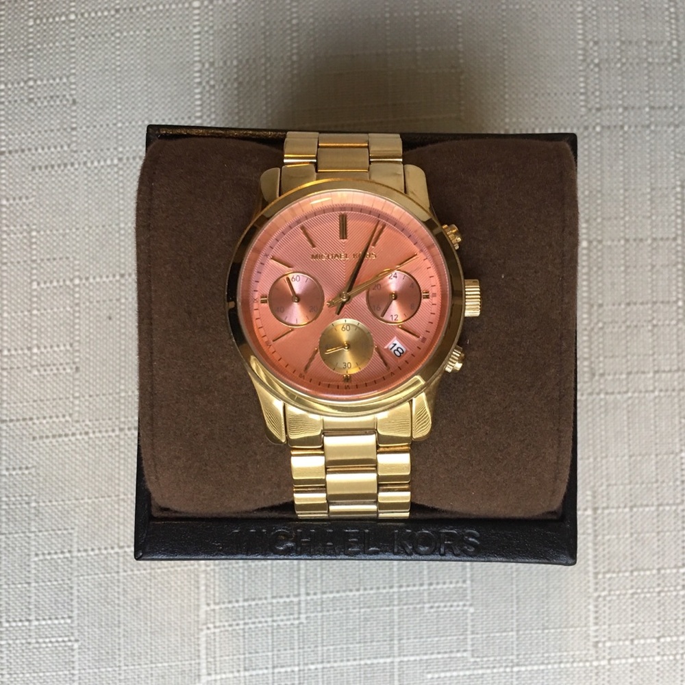 Michael Kors Watch Gold and Pink Watch