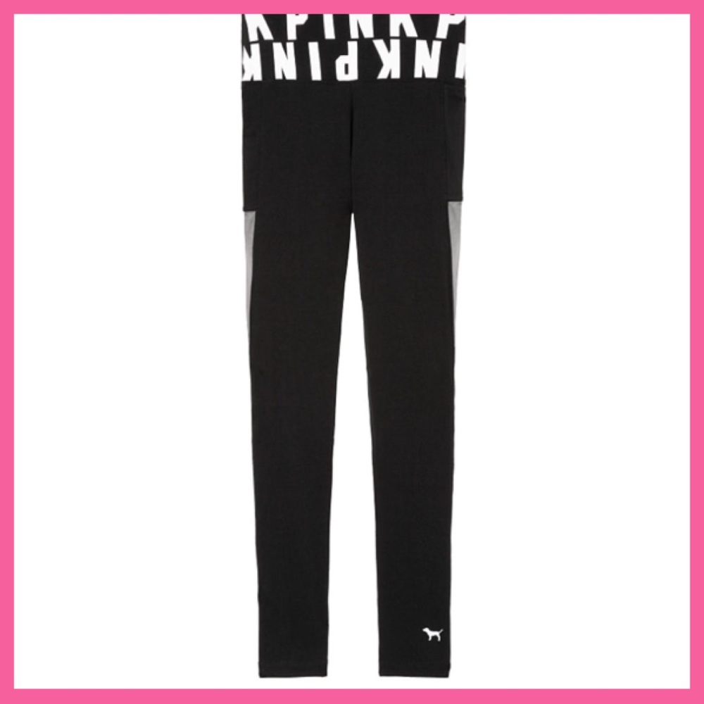 •Victoria’s Secret PINK• Logo mesh leggings - Picture 2 of 2
