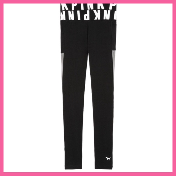 •Victoria’s Secret PINK• Logo mesh leggings - Picture 2 of 2