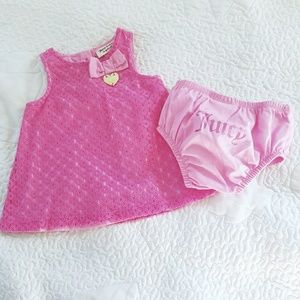 Juicy Couture designer infant dress & diaper cover