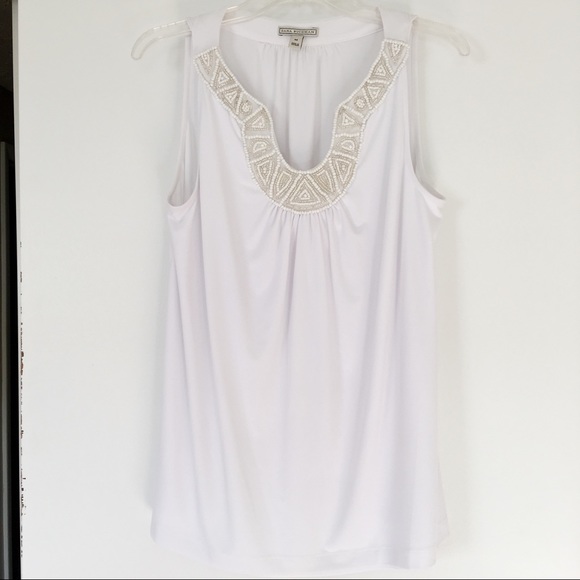 Dana Buchman Tops - 🔥FINAL PRICE🔥Dressy white tank
