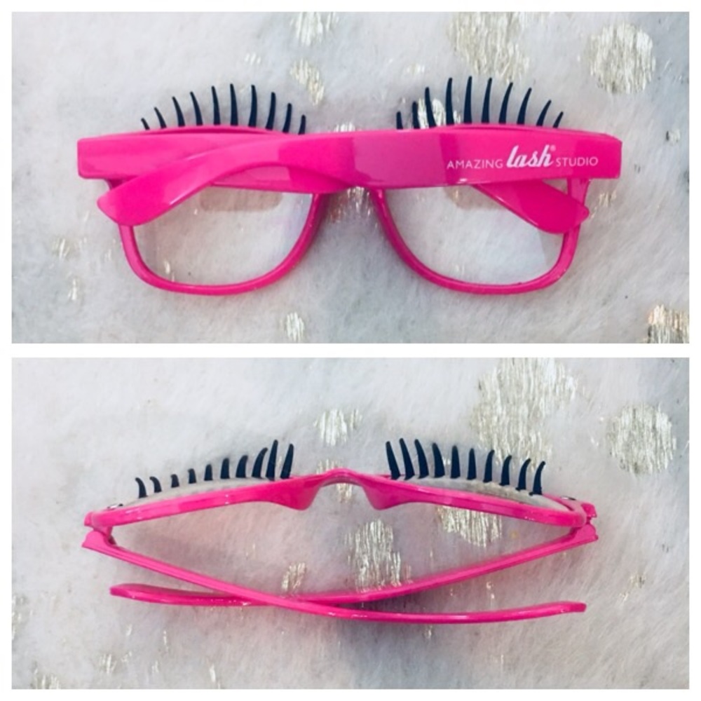 👓 Pink EyeLash Glasses 👓 - Picture 4 of 6