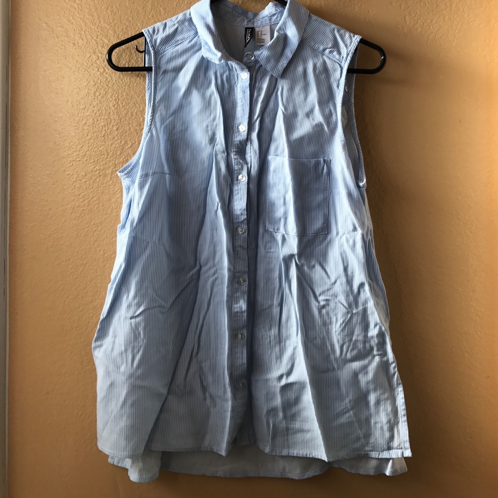 Pinstripe Collared Tank