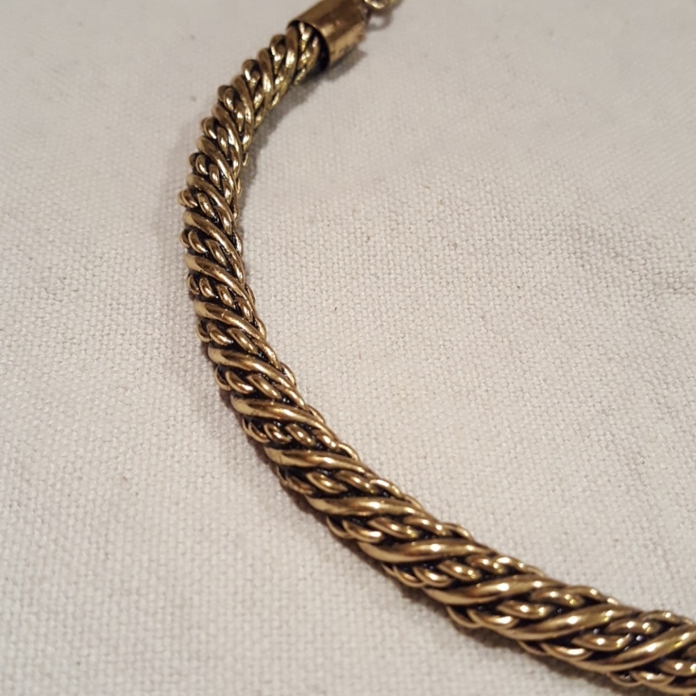 Gold Rope Statement Necklace - Picture 2 of 5