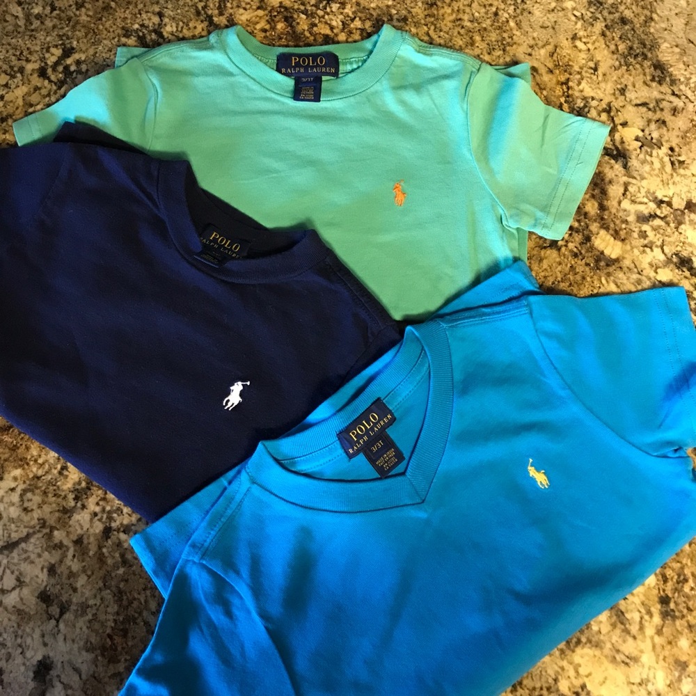 THREE NEW POLO RALPH LAUREN T-SHIRTS