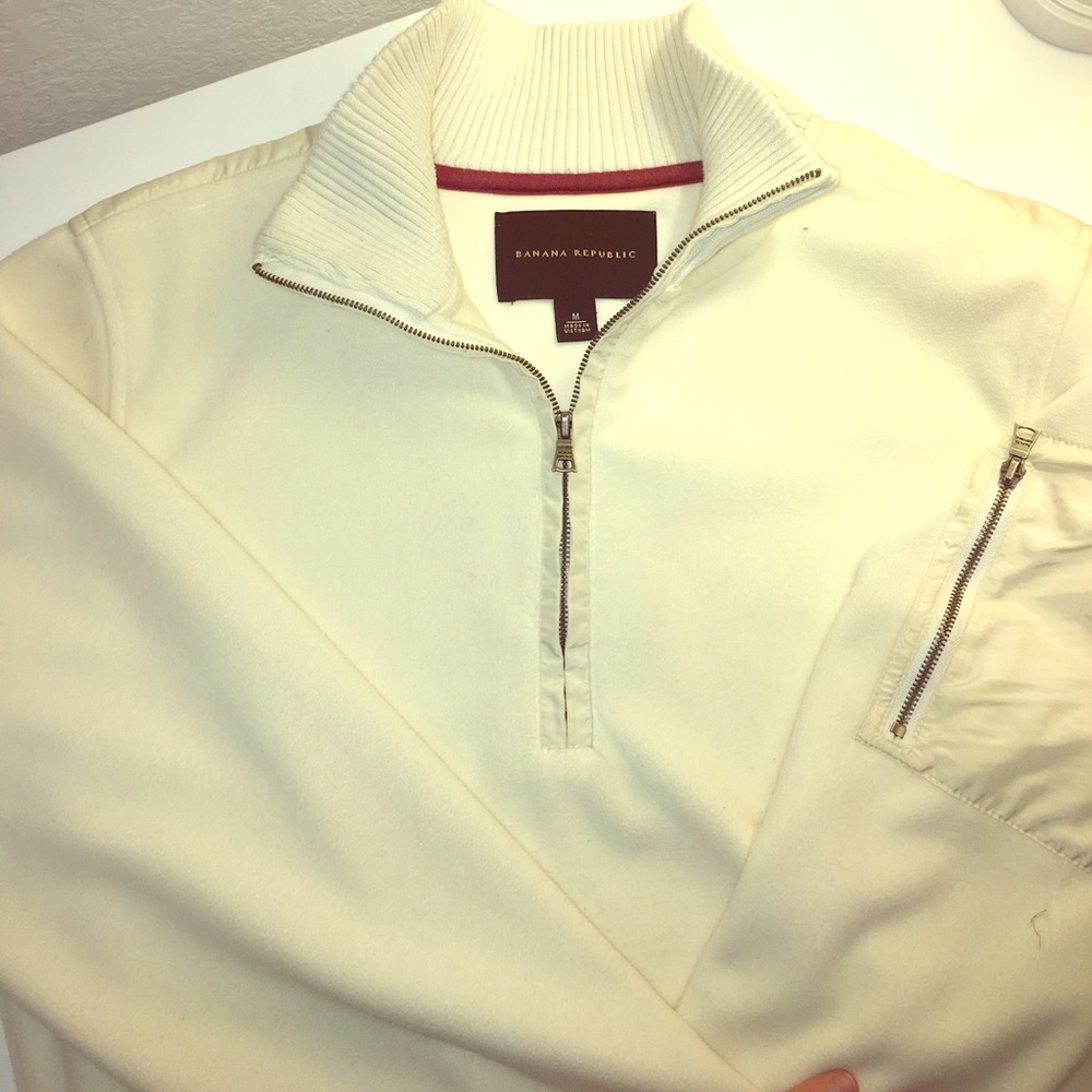 Men’s Banana Republic Fleece Quarter ZIP Sweater