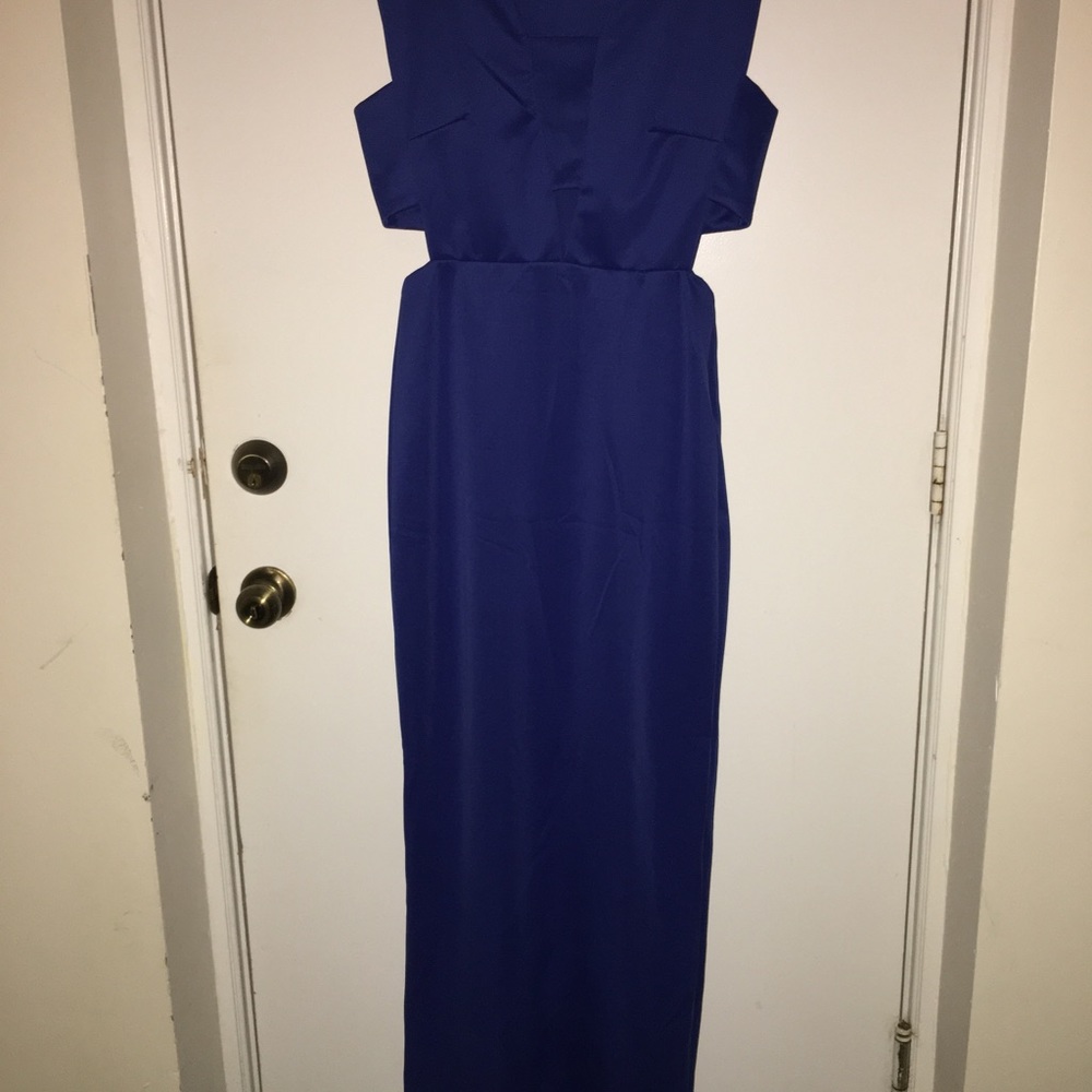 Blue cut out gown