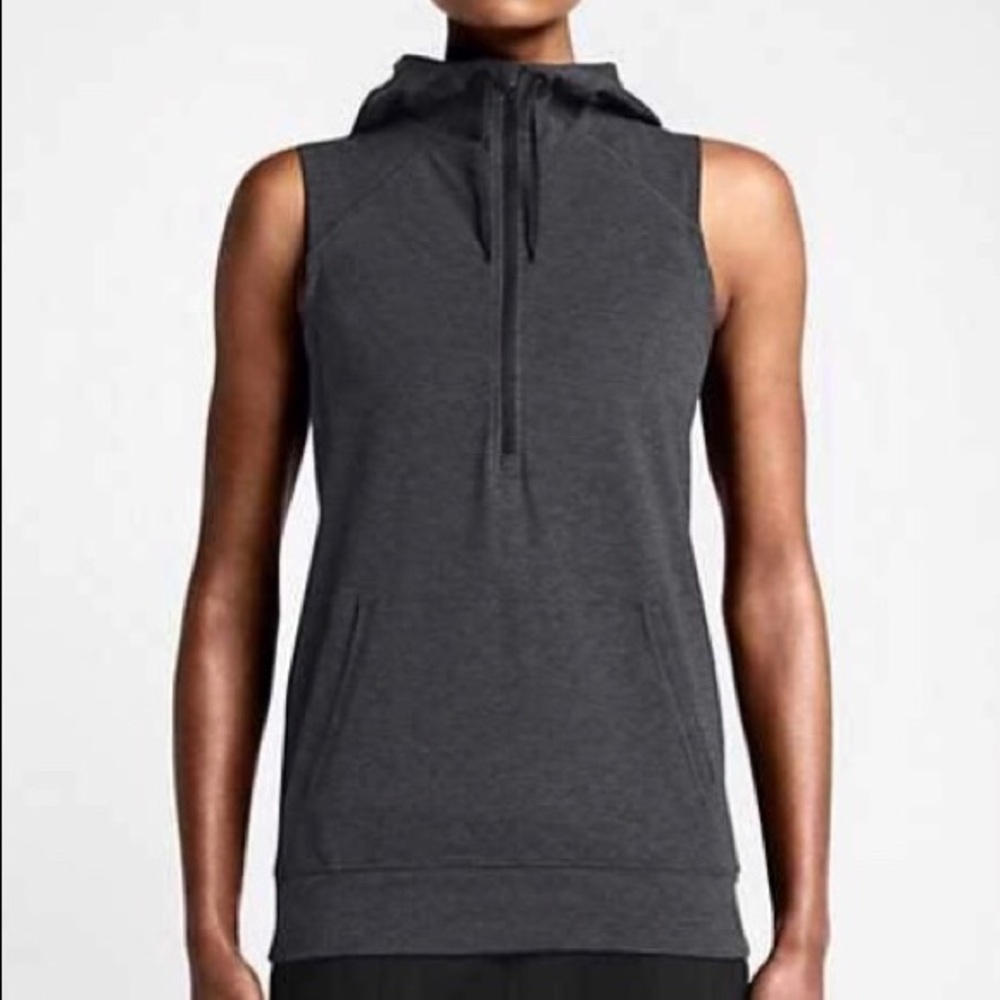 Nike “Obsessed” sleeveless half zip hoodie